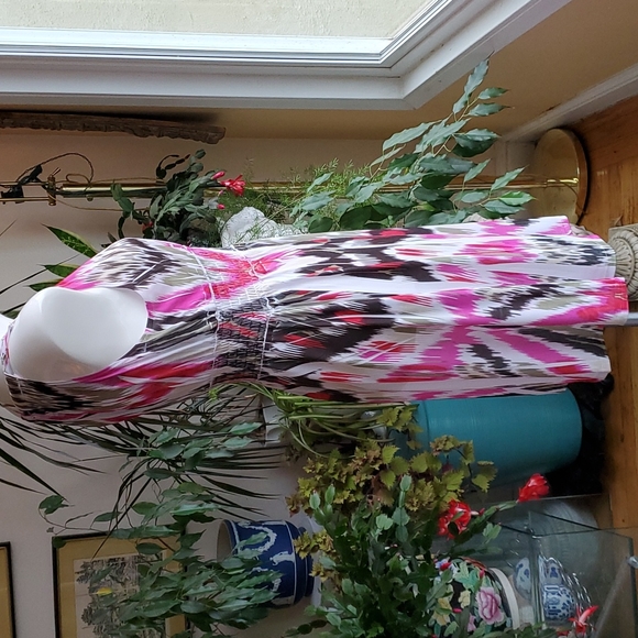 Inesh of LA multi color abstract print dress size Small/Medium - Picture 5 of 9